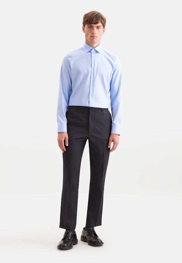 Slim Business Hemd Uni in Mittelblau |  Seidensticker Onlineshop