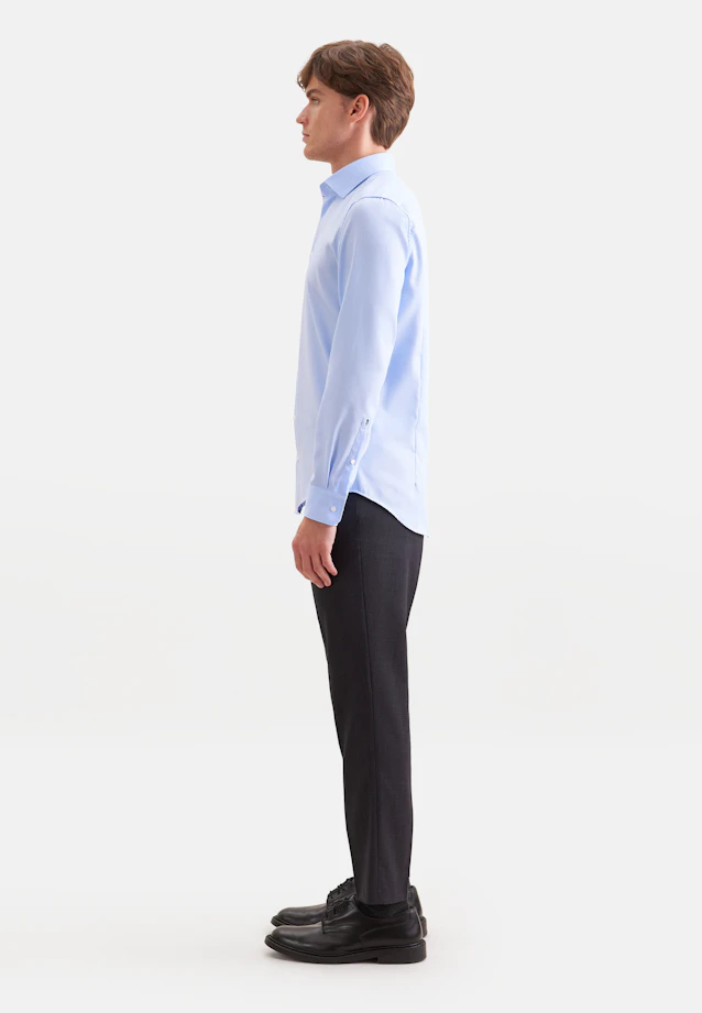 Slim Business Hemd Uni in Mittelblau |  Seidensticker Onlineshop