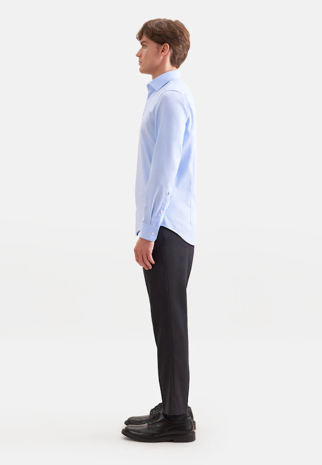 Slim Business Hemd Uni in Mittelblau |  Seidensticker Onlineshop