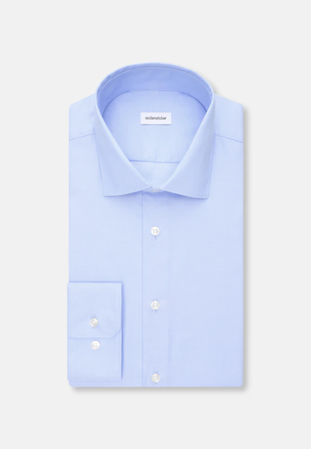 Slim Business Hemd Uni in Mittelblau |  Seidensticker Onlineshop
