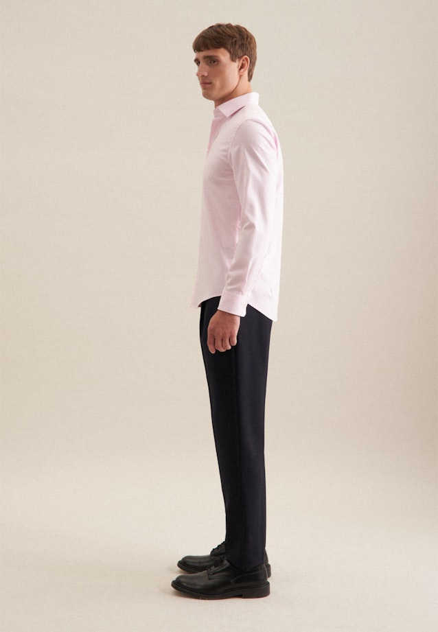 Non-iron Twill Business shirt in Slim with Kent-Collar in Pink |  Seidensticker Onlineshop