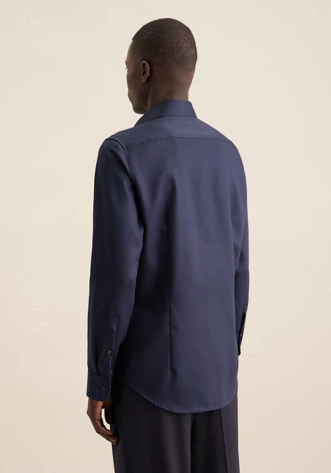 Slim Business Hemd Uni in Dunkelblau | Seidensticker Onlineshop