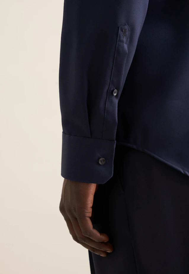 Slim Business shirt Uni in Dunkelblau |  Seidensticker Onlineshop