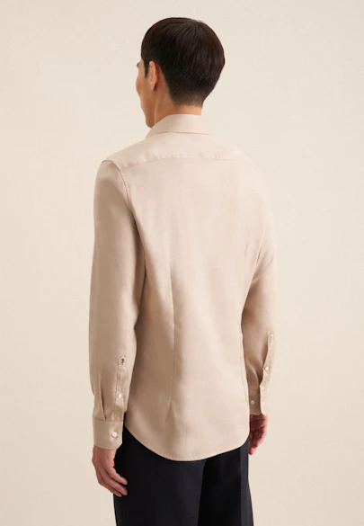 Slim Business shirt Uni in Beige |  Seidensticker Onlineshop