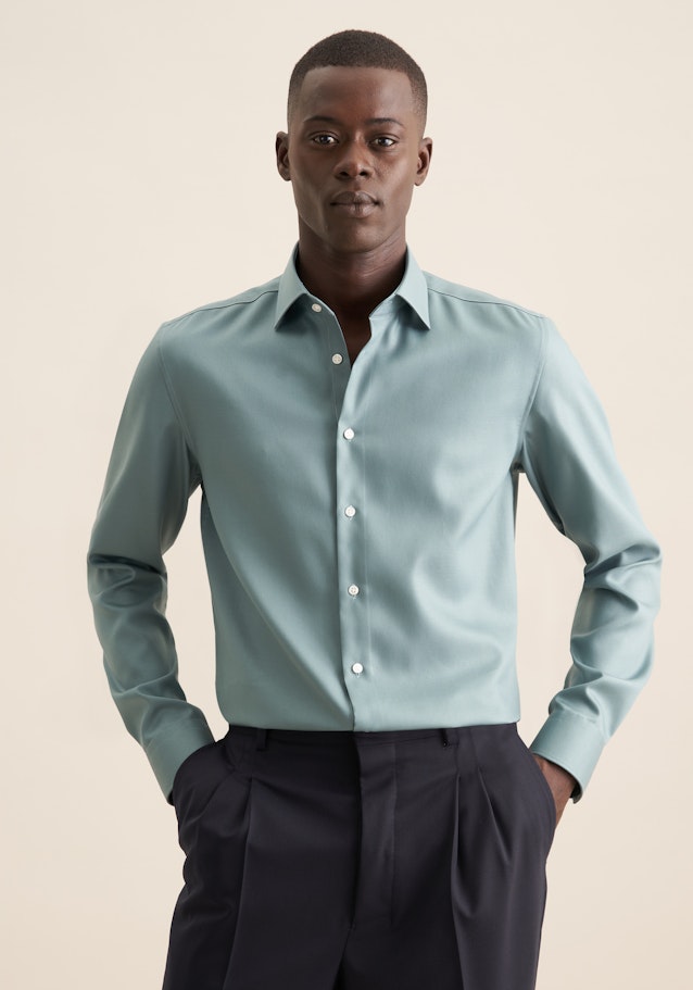 Slim Chemise d'affaires Uni in Vert | Seidensticker Onlineshop