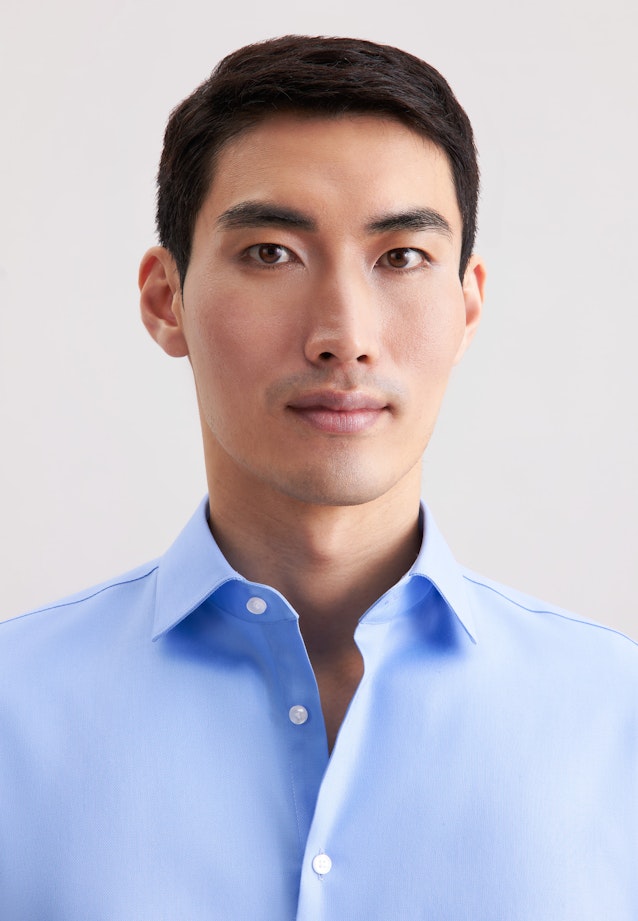 Slim Business Hemd Uni in Mittelblau |  Seidensticker Onlineshop