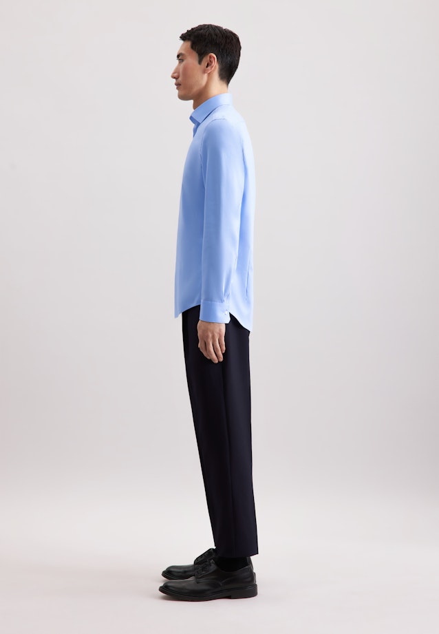 Slim Business Hemd Uni in Mittelblau |  Seidensticker Onlineshop