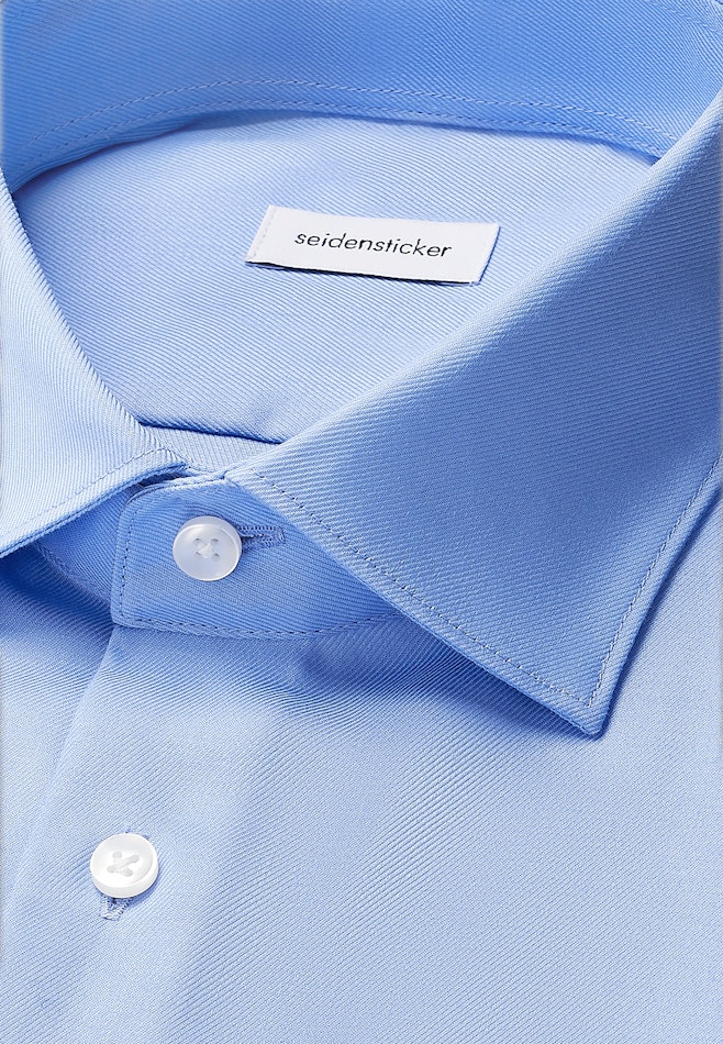 Slim Chemise d'affaires Uni dans Bleu Moyen | Boutique en ligne Seidensticker