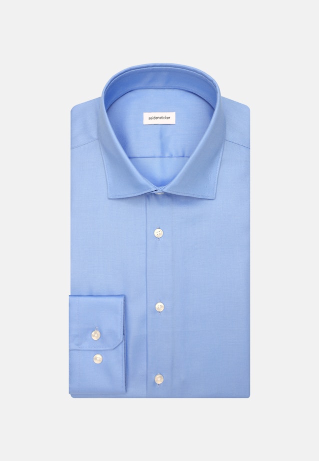 Slim Business Hemd Uni in Mittelblau |  Seidensticker Onlineshop