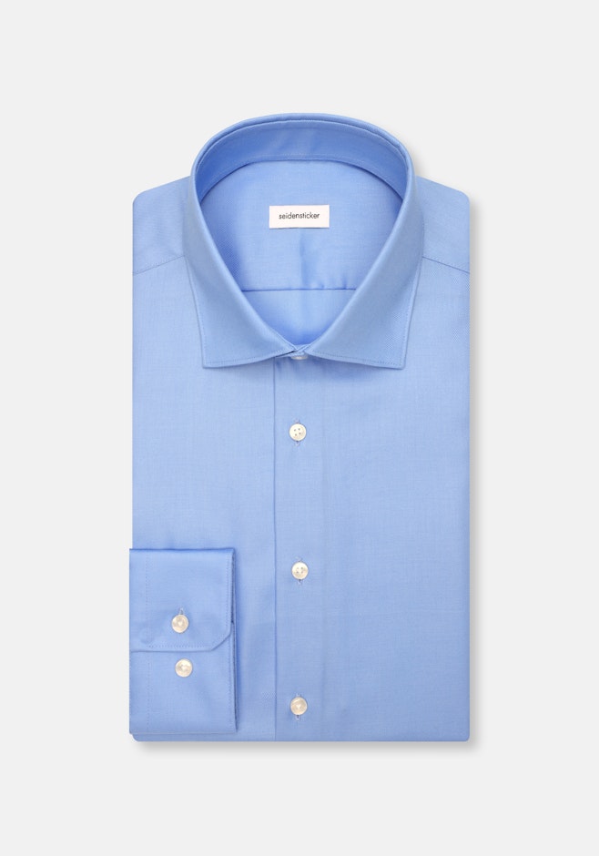 Slim Chemise d'affaires Uni dans Bleu Moyen | Boutique en ligne Seidensticker