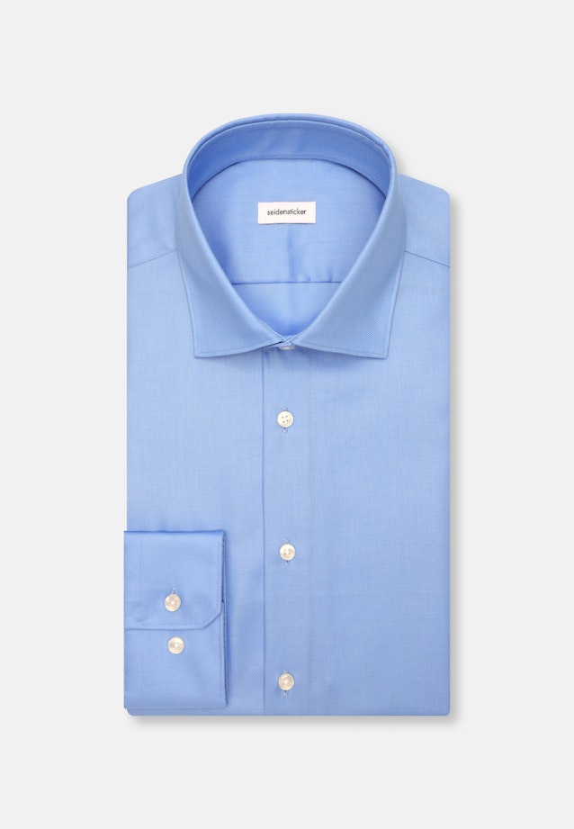 Slim Business Hemd Uni in Mittelblau |  Seidensticker Onlineshop