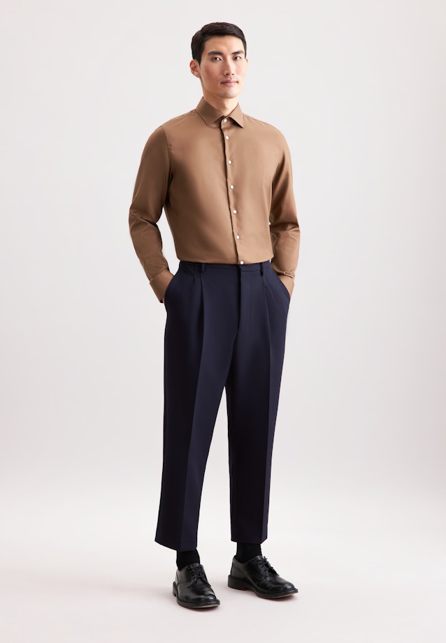Slim Business Hemd Uni in Braun |  Seidensticker Onlineshop