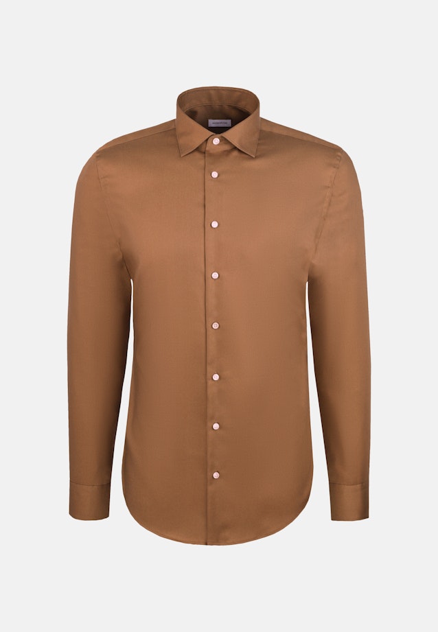 Slim Business Hemd Uni in Braun |  Seidensticker Onlineshop