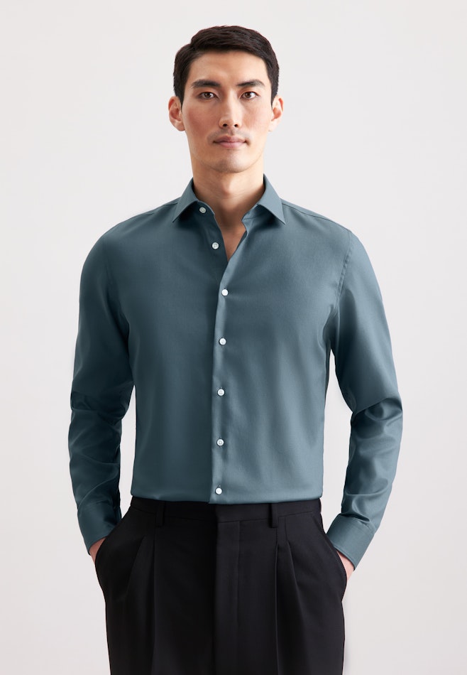 Slim Business shirt Uni in Grün | Seidensticker online shop