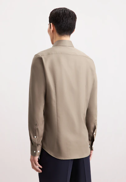 Slim Business Hemd Uni in Beige |  Seidensticker Onlineshop