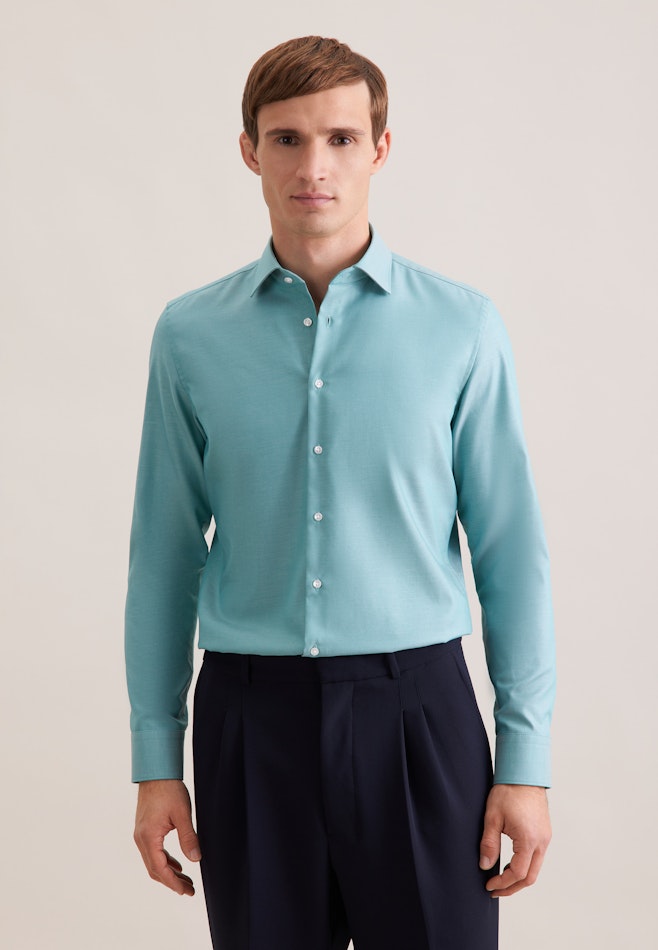 Slim Business Hemd Uni in Türkis | Seidensticker Onlineshop