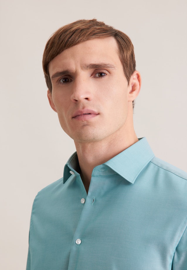 Slim Business Hemd Uni in Türkis |  Seidensticker Onlineshop