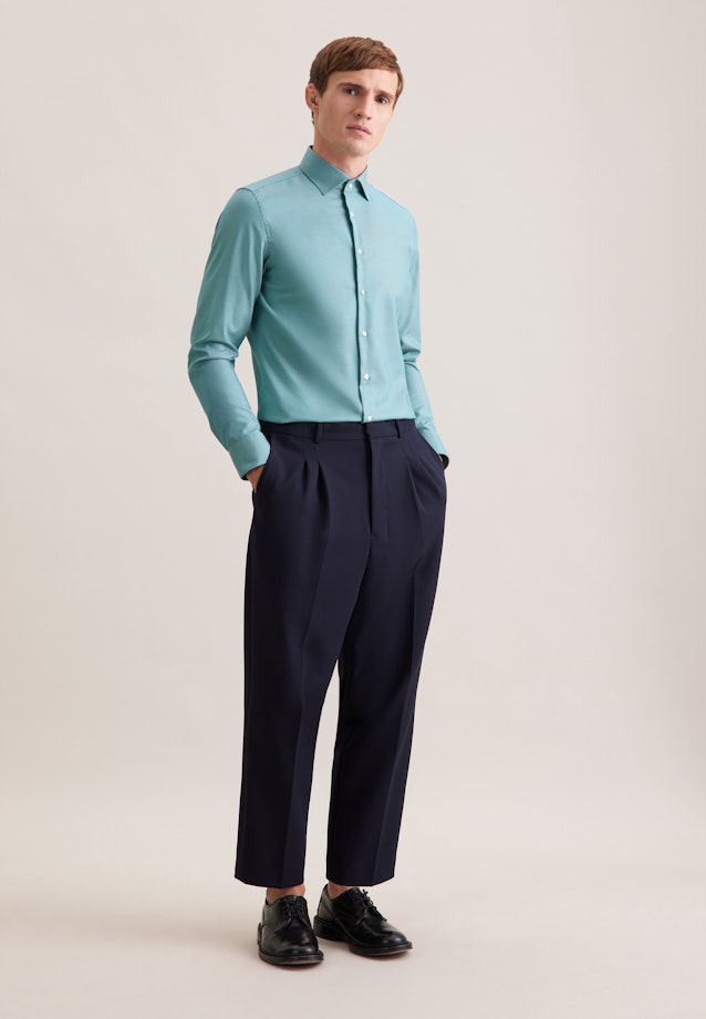 Slim Business Hemd Uni in Türkis |  Seidensticker Onlineshop