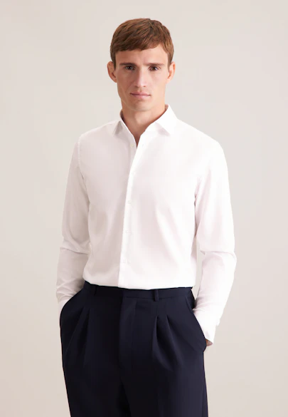Slim Chemise d'affaires Uni in Ecru |  Seidensticker Onlineshop