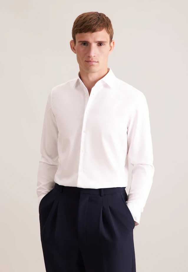 Slim Business shirt Uni in Ecru |  Seidensticker Onlineshop