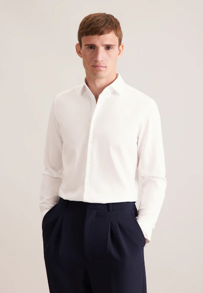 Slim Business Hemd Uni in Ecru |  Seidensticker Onlineshop