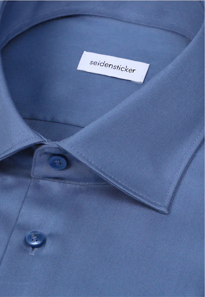 Slim Business Hemd Uni in Mittelblau |  Seidensticker Onlineshop
