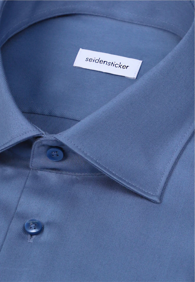 Slim Business Hemd Uni in Mittelblau | Seidensticker Onlineshop