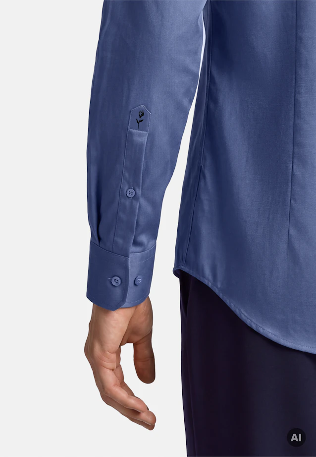 Slim Business shirt Uni in Mittelblau |  Seidensticker Onlineshop