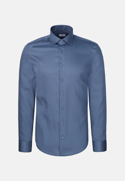 Slim Business Hemd Uni in Mittelblau |  Seidensticker Onlineshop