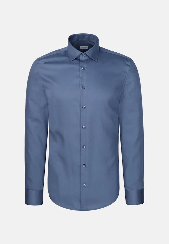 Slim Business Hemd Uni in Mittelblau | Seidensticker Onlineshop