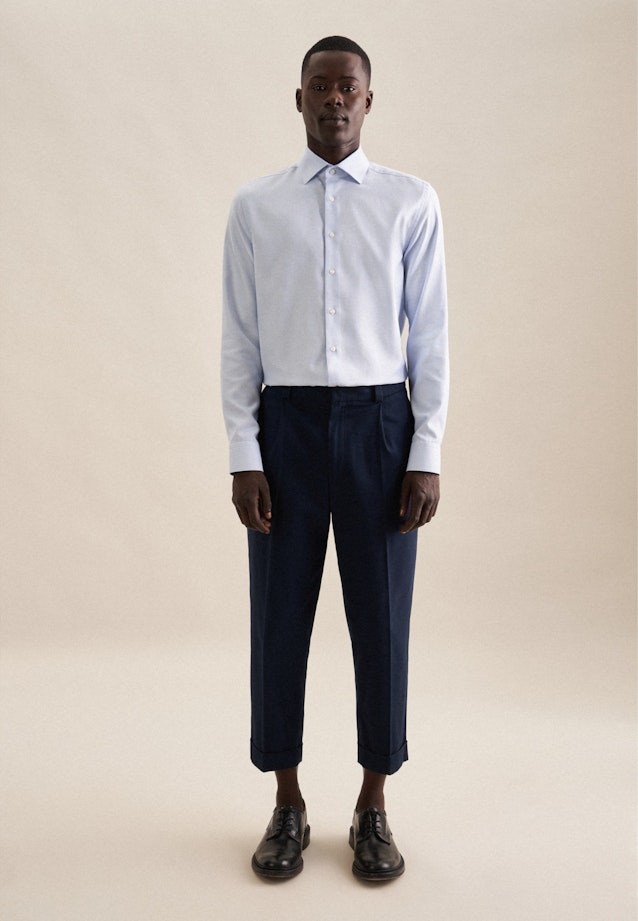 X-Slim Business Hemd Karo in Hellblau |  Seidensticker Onlineshop