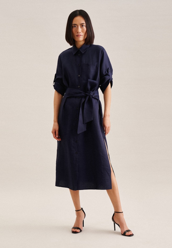 Robe Regular Manche Longue dans Bleu Foncé | Boutique en ligne Seidensticker