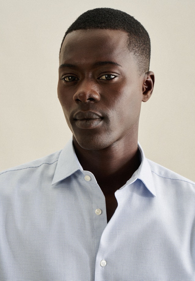 Shaped Business shirt Check in Light Blue |  Seidensticker Onlineshop