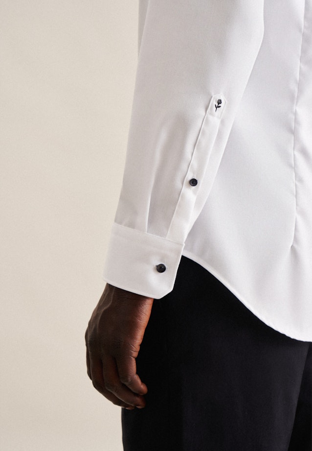 Non-iron Twill Business Shirt in X-Slim with Kent-Collar in White |  Seidensticker Onlineshop