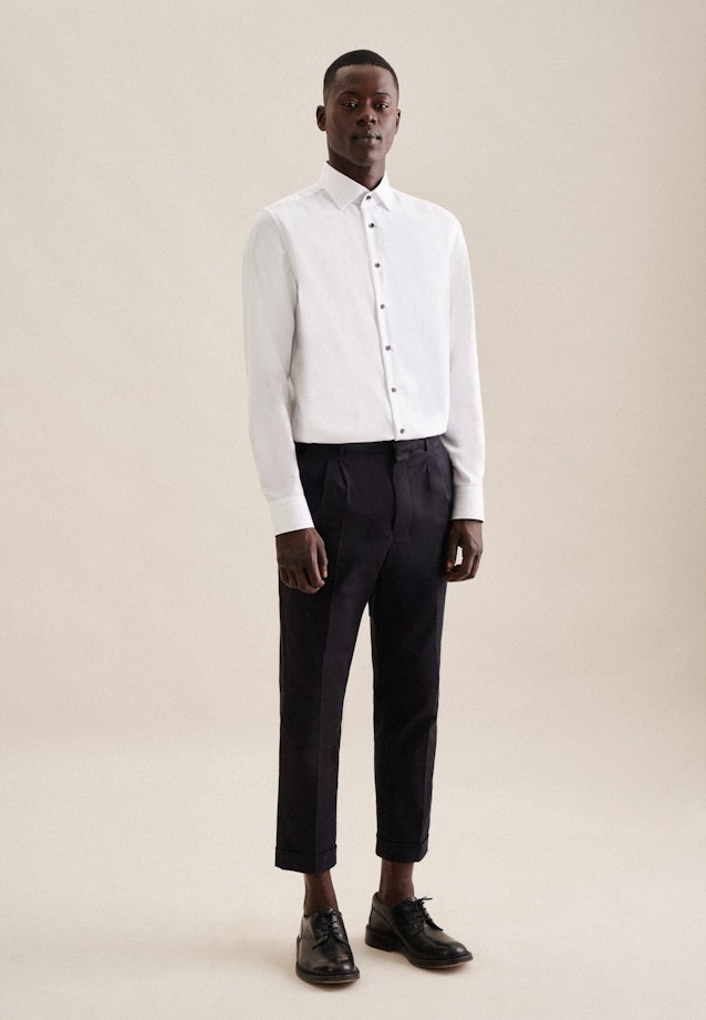 Non-iron Twill Business Shirt in X-Slim with Kent-Collar in White |  Seidensticker Onlineshop