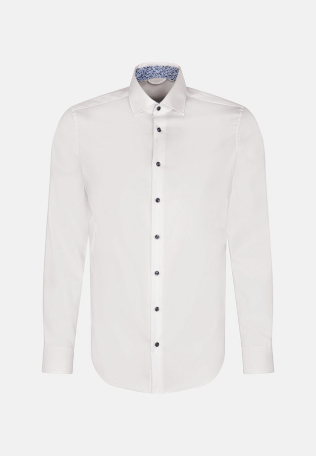 Non-iron Twill Business Shirt in X-Slim with Kent-Collar in White |  Seidensticker Onlineshop