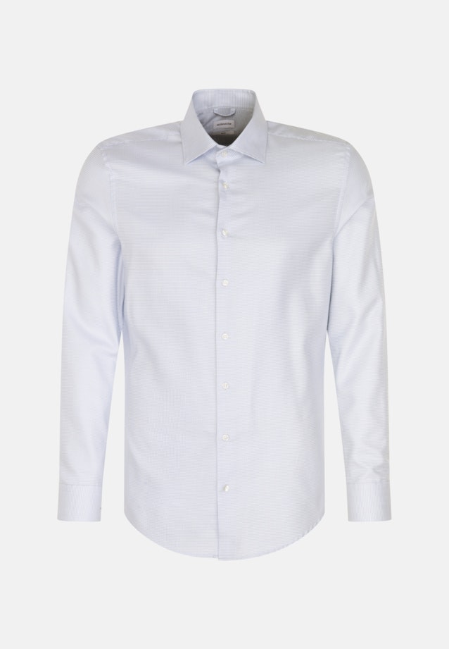 Easy-iron Structure Business Shirt in X-Slim with Kent-Collar and extra long sleeve in Light Blue |  Seidensticker Onlineshop