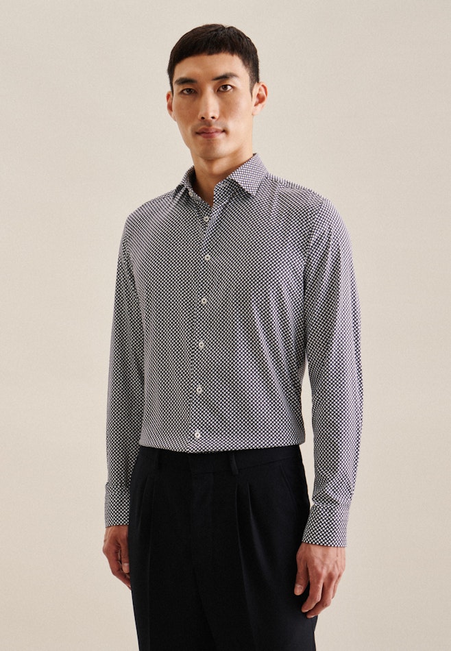 Performance shirt in X-Slim with Kent-Collar in Dark Blue | Seidensticker online shop