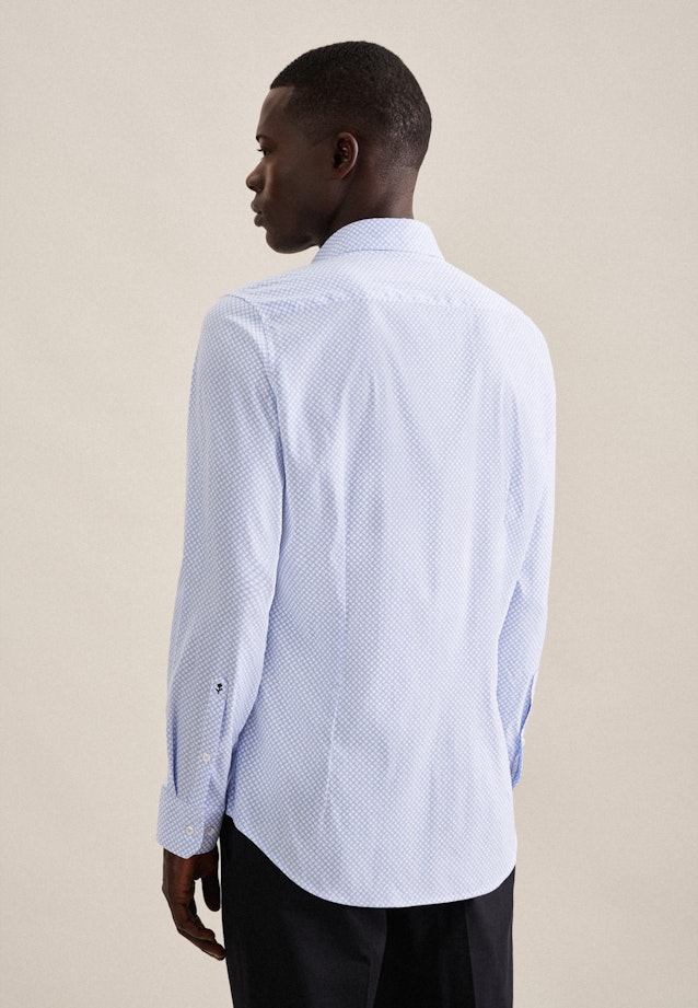 X-Slim Performance shirt Print in Light Blue |  Seidensticker Onlineshop