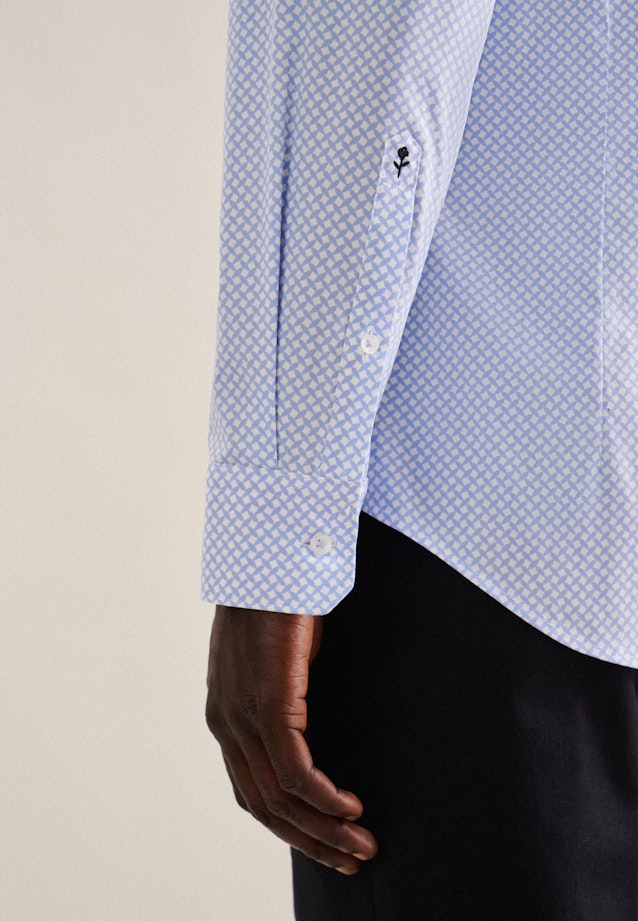 X-Slim Performance shirt Print in Light Blue |  Seidensticker Onlineshop