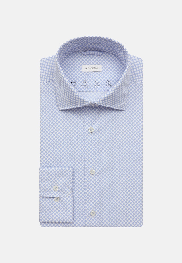 X-Slim Performance shirt Print in Light Blue |  Seidensticker Onlineshop