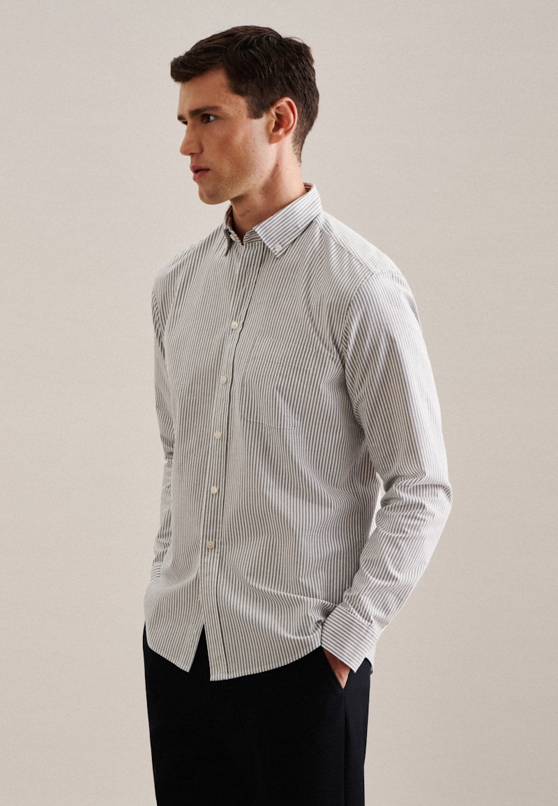 Chemise casual Regular Oxford Col Boutonné