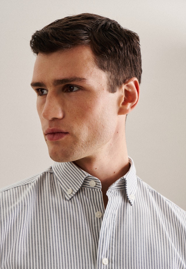 Regular Casual Hemd Streifen in Dunkelblau |  Seidensticker Onlineshop