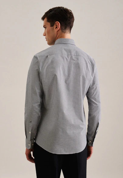 Regular Casual Hemd Karo in Dunkelblau |  Seidensticker Onlineshop