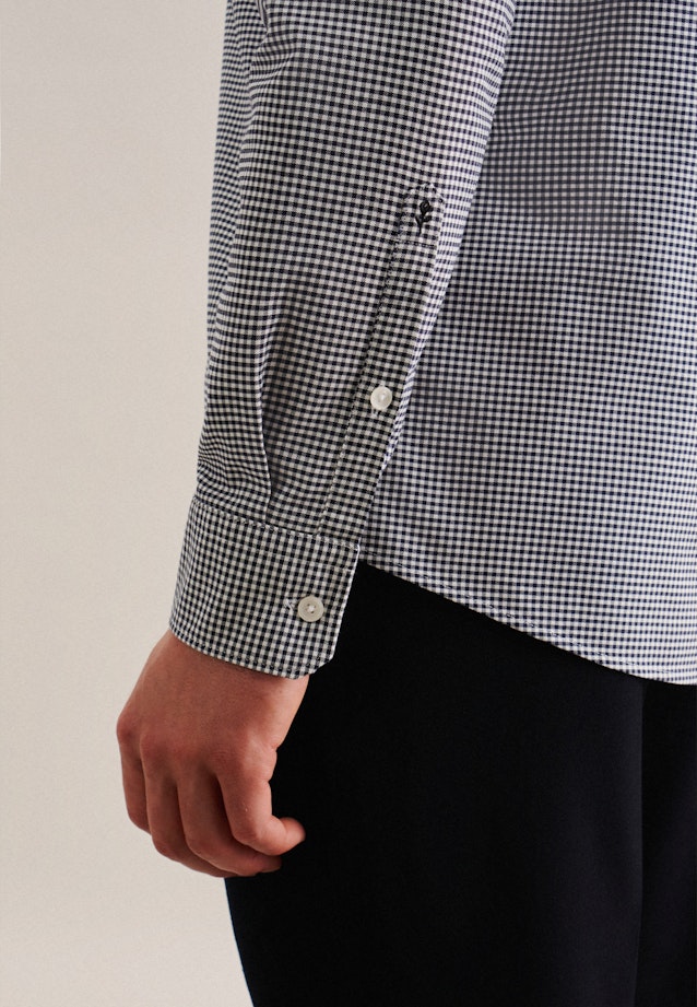 Regular Chemise décontractée carreaux in Bleu Foncé |  Seidensticker Onlineshop