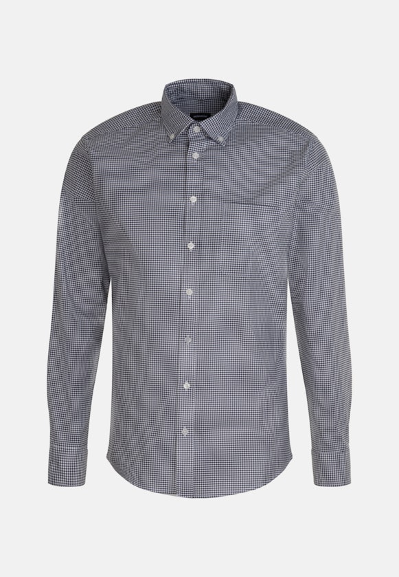 Regular Chemise décontractée carreaux in Bleu Foncé |  Seidensticker Onlineshop