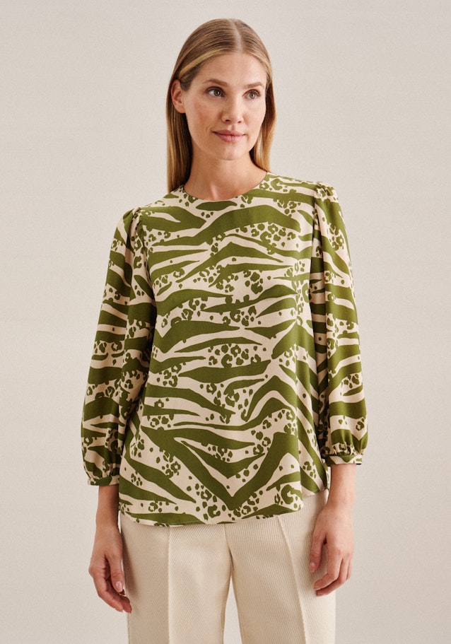 7/8-sleeve Shirt Blouse in Green | Seidensticker Onlineshop