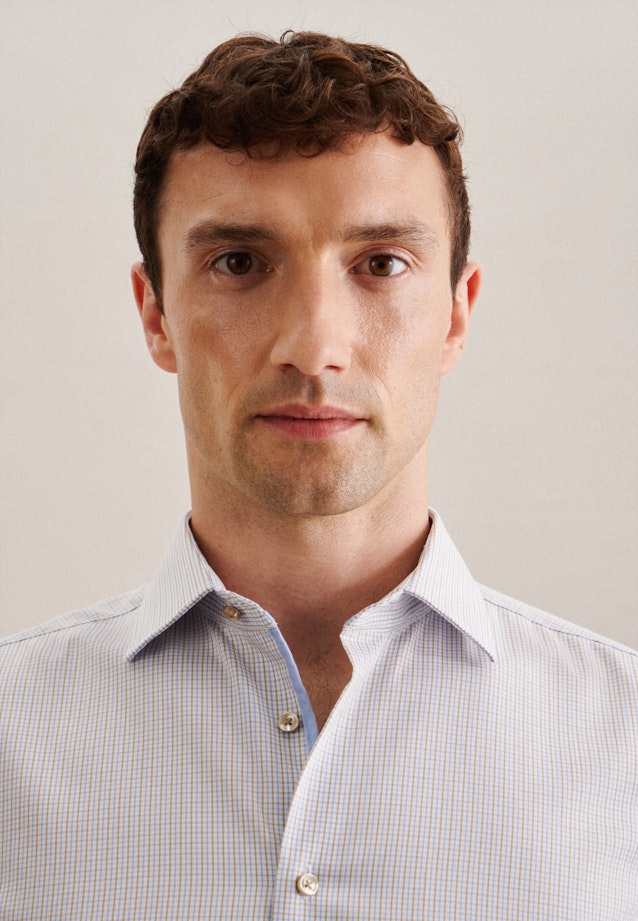 Shaped Chemise d'affaires carreaux in Marron |  Seidensticker Onlineshop