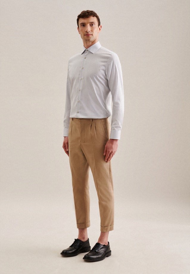 Shaped Chemise d'affaires carreaux in Marron |  Seidensticker Onlineshop