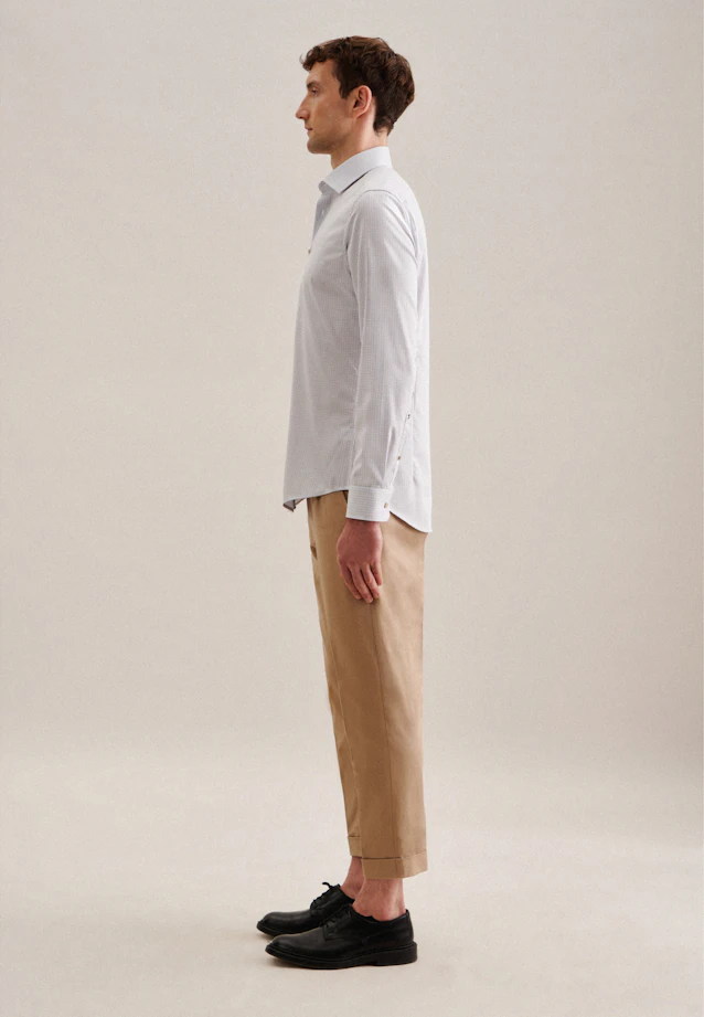 Shaped Chemise d'affaires carreaux in Marron |  Seidensticker Onlineshop